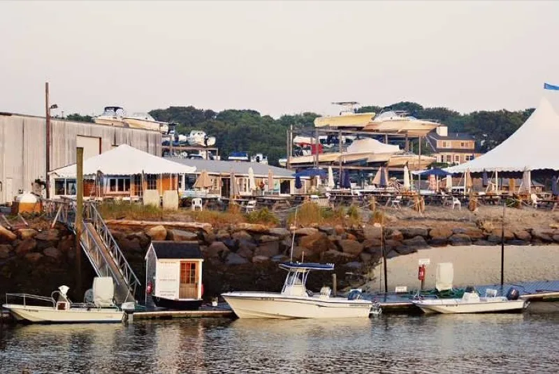 Sesuit Harbor Cafe from the water
