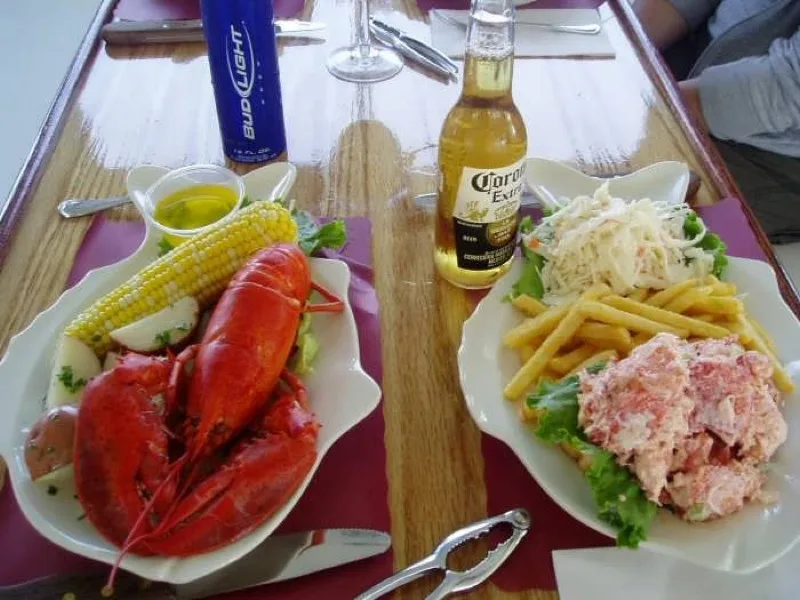 Cape Cod lobster roll at Sesuit Harbor Cafe